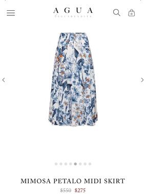 Agua Bendita MIMOSA PETALO MIDI SKIRT